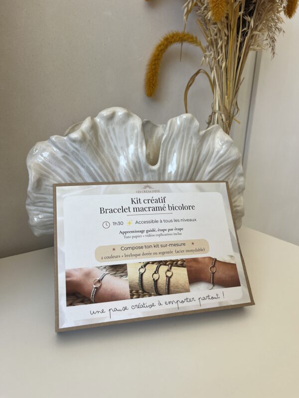 Kit créatif bracelet bicolore macramé